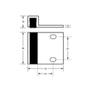 Metlam 107E Door Bumper Bolt Through Fixings Satin Chrome Plate - image 2