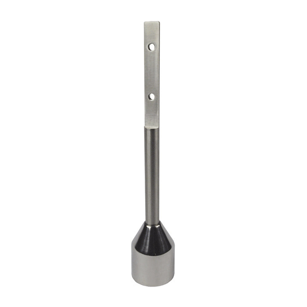 Metlam Rebated Shaft Foot Assembly 200mm Satin Stainless Steel