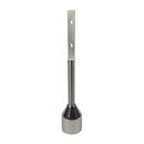 Metlam Rebated Shaft Foot Assembly 200mm Satin Stainless Steel