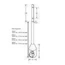 Metlam Rebated Shaft Foot Assembly 200mm Satin Stainless Steel - image 2