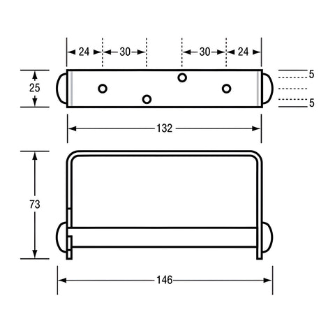Metlam Single Toilet Roll Holder Brushed Aluminium - image 3