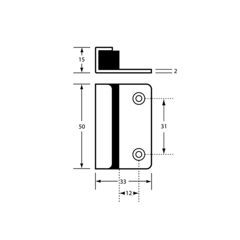 Metlam 116 Edge Mounted Door Bumper Satin Stainless Steel - image 2