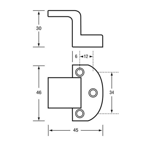 Metlam Overlapping Lift Off Staple Satin Chrome Plate - image 2