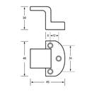 Metlam Overlapping Lift Off Staple Satin Chrome Plate - image 2
