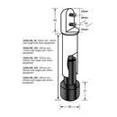 Metlam Aluminium Heavy Duty Leg 200mm Satin Black - image 2