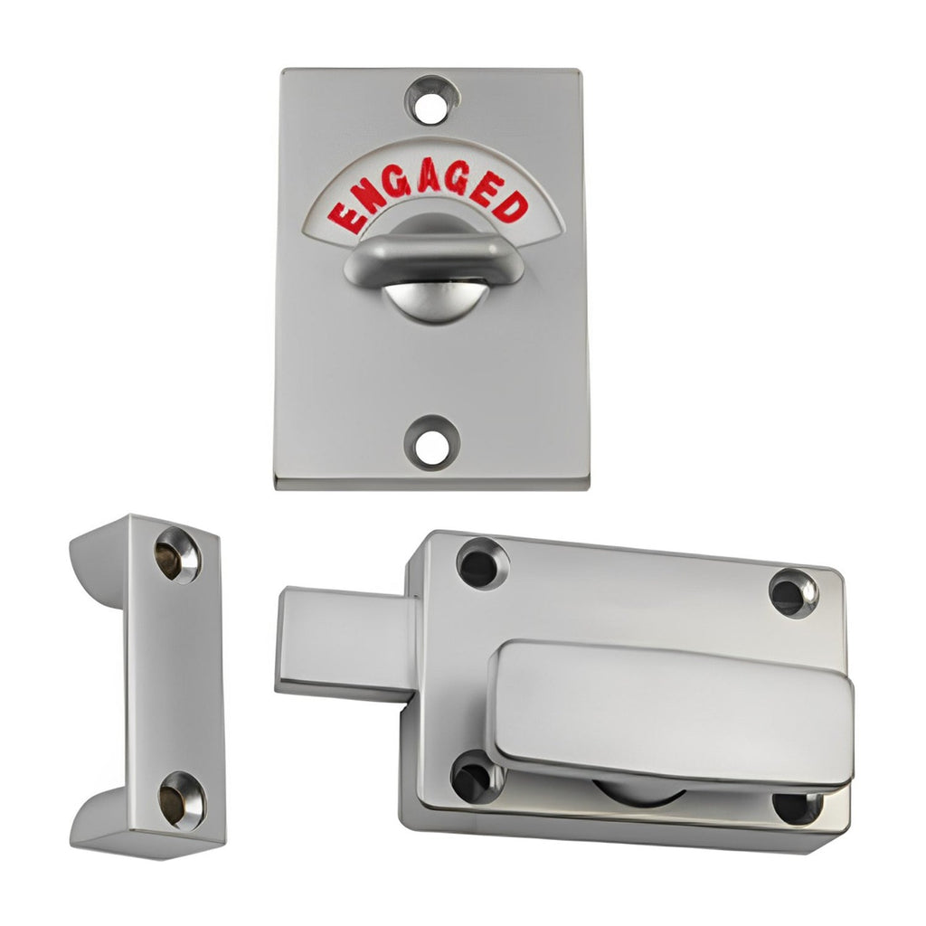 Metlam Ambulant Safety Handle Lock and Indicator Set Satin Chrome