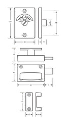 Metlam Lock and Indicator Set 200 Satin Chrome - image 2