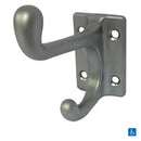 Metlam Double Coat Hook Satin Chrome Plate