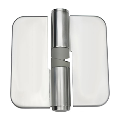 Metlam Gravity Hinge Concealed Bolt Through Satin Stainless Steel Hold Closed Left Hand
