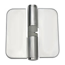 Metlam Gravity Hinge Concealed Bolt Through Satin Stainless Steel Hold Closed Left Hand