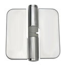 Metlam Gravity Hinge Concealed Bolt Through Satin Stainless Steel Hold Open Left Hand