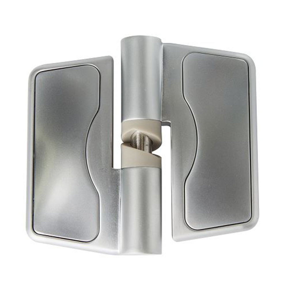 Metlam Gravity Hinge Concealed Bolt Through Fix Satin Chrome Plate Hold Open Left Hand