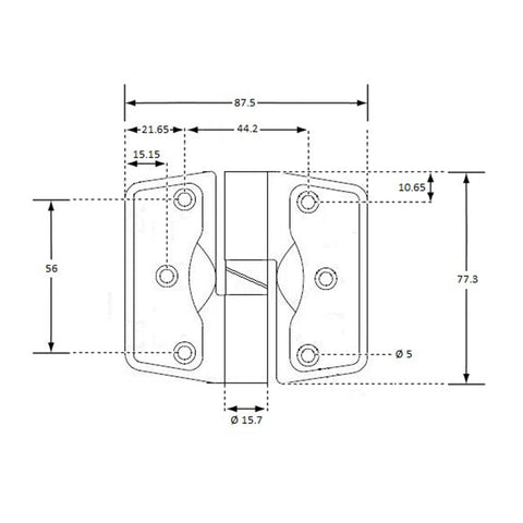 Metlam Gravity Hinge Concealed Bolt Through Fix Satin Chrome Plate Hold Closed Left Hand - image 3