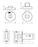 Metlam Morticed Lock and Indicator Set Satin Stainless Steel - image 2