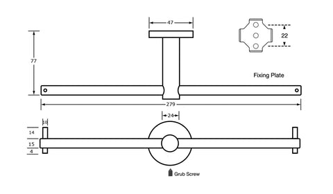 Metlam Double Toilet Roll Holder Satin Stainless Steel - image 3