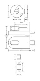 Metlam Ambulant Lock and Indicator with Bumper Stainless Steel - image 3