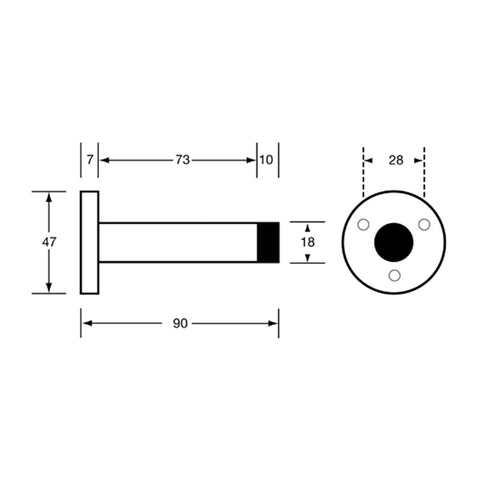 Metlam 700 Series Bumper and Doorstop Satin Stainless Steel - image 2