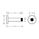 Metlam 700 Series Bumper and Doorstop Satin Stainless Steel - image 2
