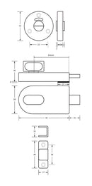 Metlam Lock and Indicator Set with Bumper Satin Stainless Steel - image 3