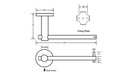 Metlam Single Toilet Roll Holder Satin Stainless Steel - image 3