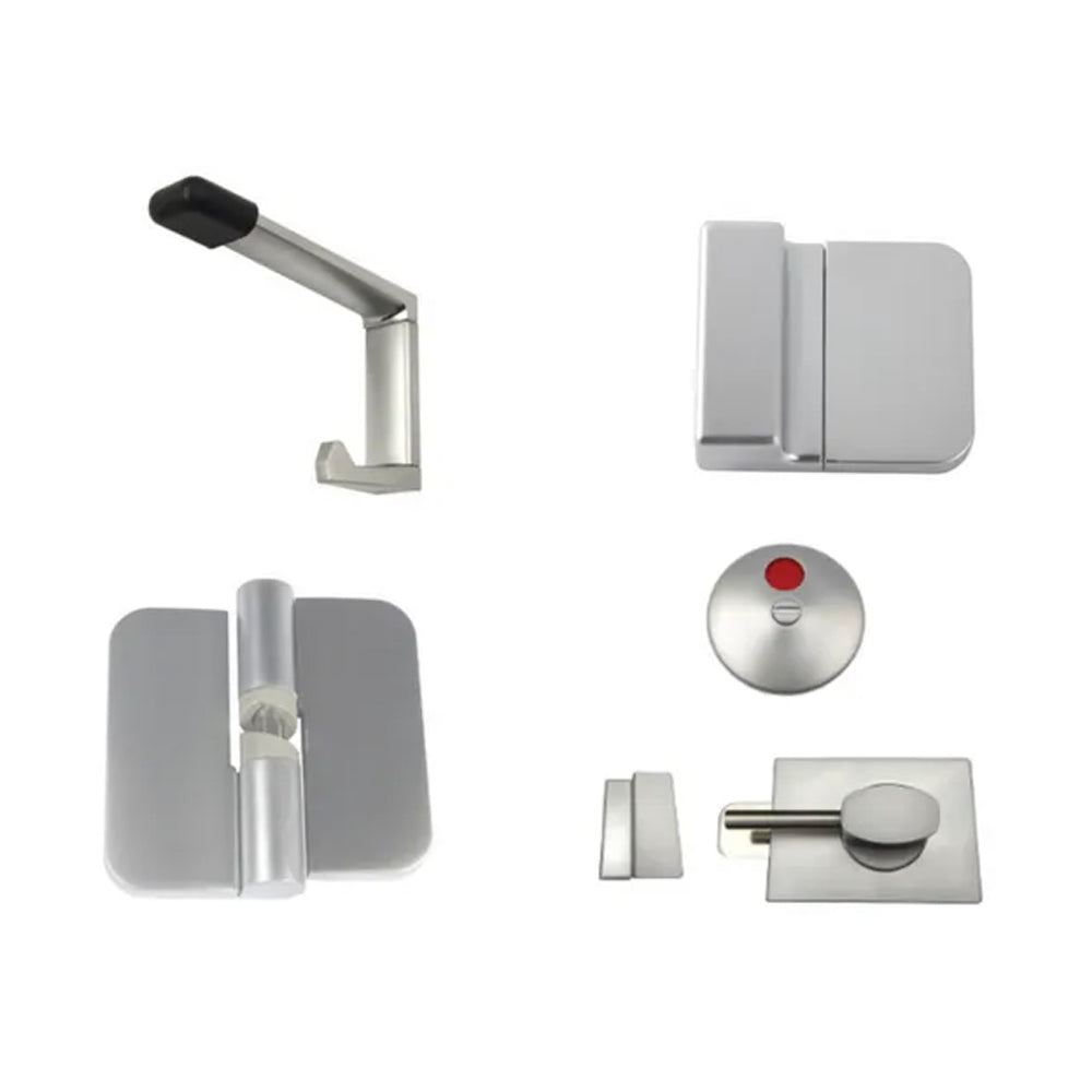 Metlam Ambulant Essential Toilet Partition Hardware Kit Concealed Fix Hold Open Left Hand
