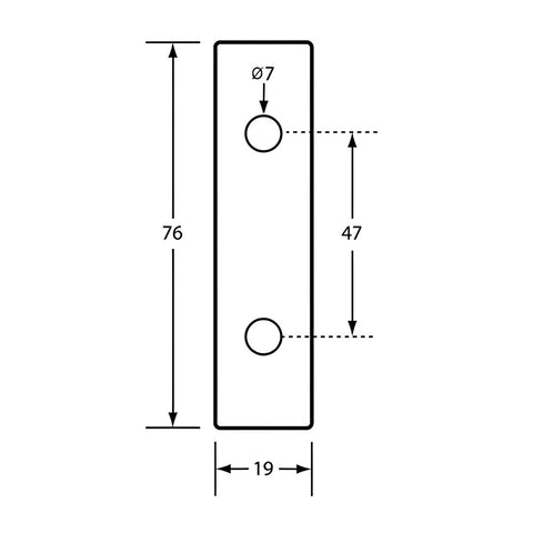 Metlam Faceplates Pack of 4 to suit Bolt Through Hinges FACEPLATE_SS - image 2