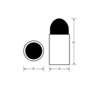 Metlam Door Skirting or Wall Mounted Door Stop 83x35mm Clear Anodised Aluminium - image 2