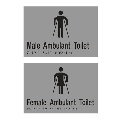 Metlam Toilet Braille Signage 220x150mm Female - image 2