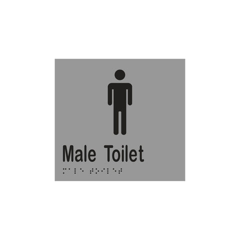 Metlam Toilet Braille Signage 160x150mm Male