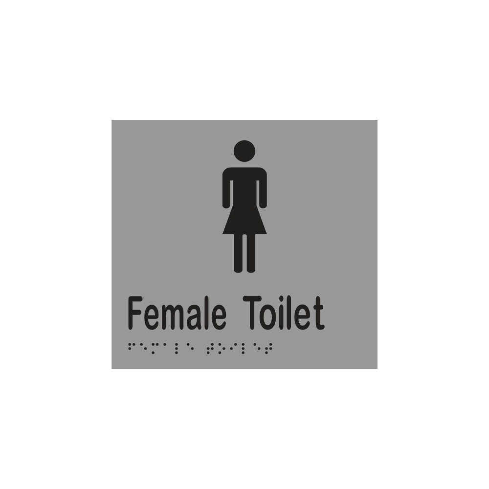 Metlam Toilet Braille Signage 160x150mm Female