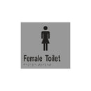 Metlam Toilet Braille Signage 160x150mm Female