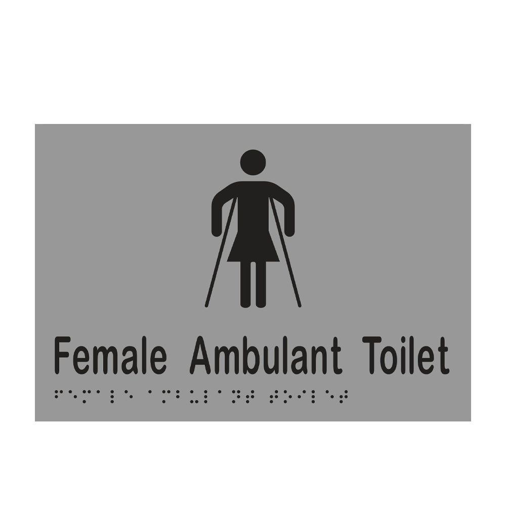 Metlam Toilet Braille Signage 220x150mm Female