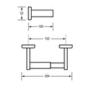 Metlam Single Toilet Roll Holder Concealed Fix Matt Black - image 2