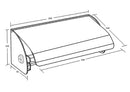 Metlam Double Lockable Toilet Roll Holder with Hood Polished Stainless Steel - image 2