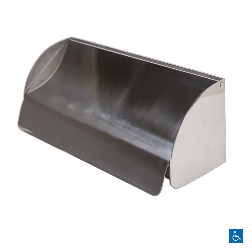 Metlam Double Lockable Toilet Roll Holder with Hood Polished Stainless Steel
