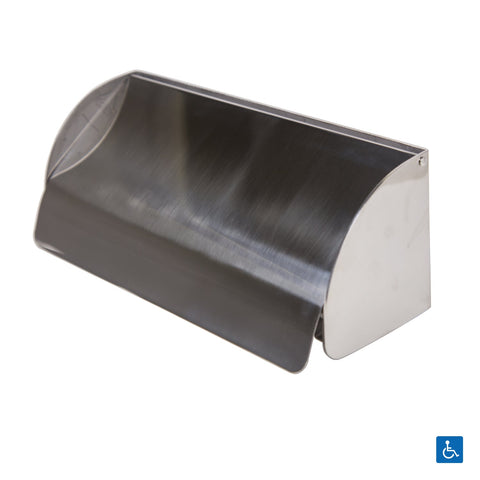 Metlam Double Lockable Toilet Roll Holder with Hood Polished Stainless Steel