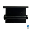 Metlam Single Toilet Roll Holder with Shelf Top Matt Black - image 2