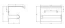 Metlam Single Toilet Roll Holder with Shelf Top Matt Black - image 3