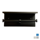 Metlam Double Toilet Roll Holder with Shelf Top Stainless Steel - image 2
