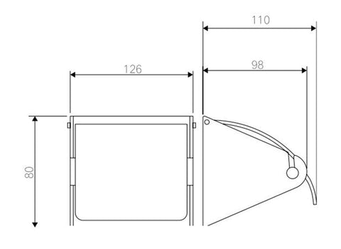 Metlam Single Toilet Roll Holder with Hood Polished Stainless Steel - image 2