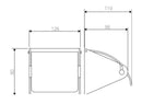 Metlam Single Toilet Roll Holder with Hood Polished Stainless Steel - image 2