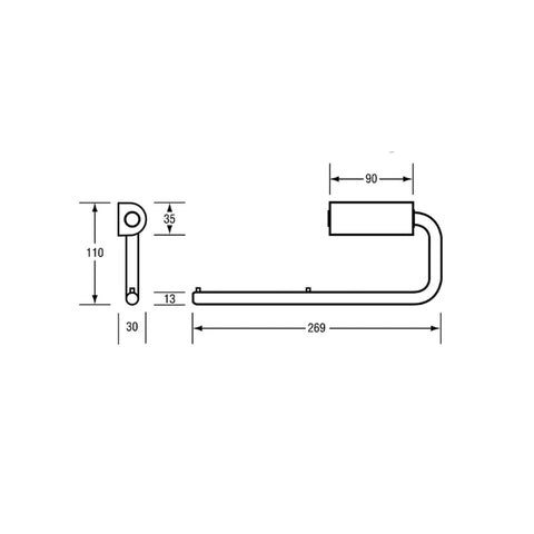 Metlam Double Toilet Roll Holder Concealed Fix Satin Stainless Steel - image 2