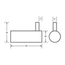 Metlam Hat and Coat Hook with Pin Polished Stainless Steel - image 2
