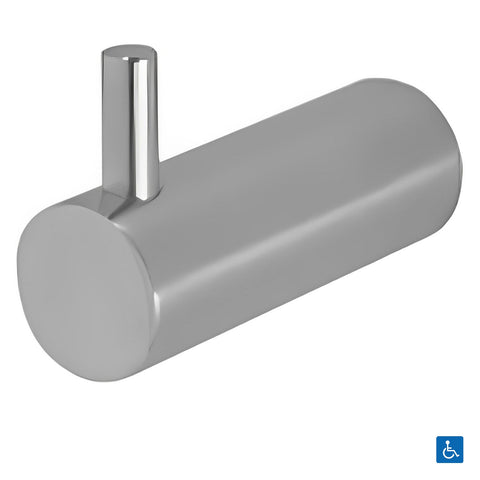 Metlam Hat and Coat Hook with Pin Polished Stainless Steel