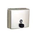 Metlam Square Button Pump Soap Dispenser 157x179x87mm Satin Stainless Steel
