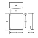 Metlam Elipse Paper Towel Dispenser 348x280mm Antimicrobial - image 2