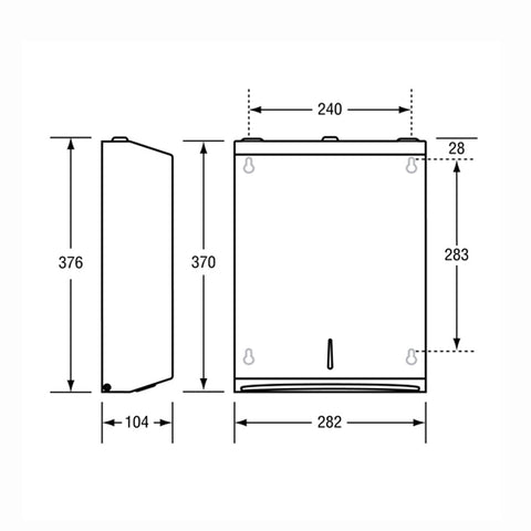 Metlam Multi Fold Paper Towel Dispenser Designer Black - image 2