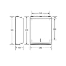 Metlam Paper Towel Dispenser Concealed Fix 376x282x104mm Satin Stainless Steel - image 2