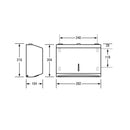Metlam Paper Towel Dispenser Concealed Fix 210x282x104mm White Powder Coat - image 2