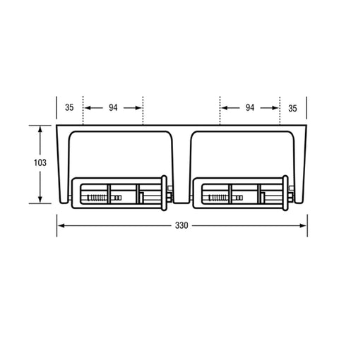 Metlam Double Toilet Roll Holder Grey - image 2